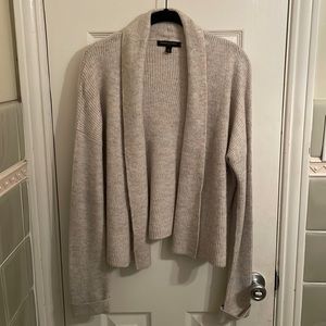 Banana Republic Cozy Soft Ribbed Open Front Sweater Oatmeal/Beige Size Medium